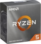 AMD Ryzen 5 4500 Desktop Processor, Black, (6 - Core/12 - Thread, 11 MB Cache, u