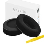 Geekria Comfort Velour Replacement Ear Pads for Sennheiser PC350, HD280 PRO, HD580, Urbanite XL Headphones Ear Cushions, Headset Earpads, Ear Cups Repair Parts (Black)