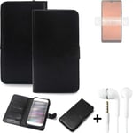 Protective cover for Sony Xperia Ace III Wallet Case + headphones protection fli