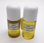 DHC DEEP CLEANSING OIL 2 x 30 ml Bottles travel size 2oz NEW + FREE SAMPLES 