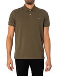 GANTRegular Shield Pique Polo Shirt - Juniper Green