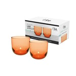 Villeroy & Boch - Like Apricot water glass set 2 pcecs, coloured glass orange, capacity 280 ml