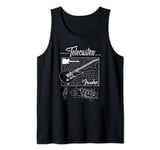 Fender The Original Telecaster Guitar Schematic Poster Tank Top