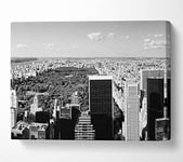 Central Park New York B n W Canvas Print Wall Art - Large 26 x 40 Inches