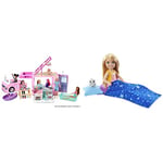 Barbie 3-In-1 Dream Camper Vehicle - Transforming RV Playset with Pool & It Takes Two Chelsea Camping Doll with Pet Owl & Accessories, 3 to 7 Year Olds