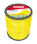 Oregon Yellow Round Strimmer Line Wire for Grass Trimmers and Brushcutters, Professional Grade Nylon, Fits Most Strimmers, 3.0 mm x 169 m (69-371-Y)