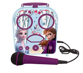 Lexibook- Disney La Reine des Neiges Elsa & Anna Mon Enceinte secrète Portable sans Fil, avec Microphone, Prise Jack, Ports TF/SD, Bleu, BTC050FZ