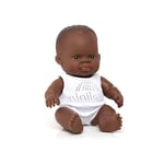 Miniland Miniland31124 Baby Doll African Girl 21 cm 31124, Multi-Color