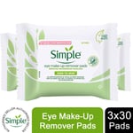 3x 30 Pads Simple Kind to Skin or Micellar Water Boost Eye Make-up Remover Pads