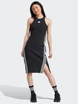 adidas Sportswear Womens Future Icons 3 Stripe Dress - Black/white, Black/White, Size 2Xl, Women