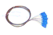 Extralink PIGTAILS SET SC/UPC SM G.657A1 12PCS 12-COLOURS InfiniBand och fiberoptisk kabel 1,5 m Pigtail FTTH Svart, Blå, Cyan, Grön, Grå, Ljusblå, Orange, Rosa, Lila, Röd, Vit, Gul