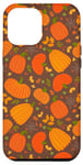 Coque pour iPhone 13 Pro Max Modèle sans couture de citrouille végétale avec feuilles d'automne