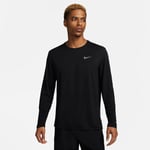 Nike Løpetrøye Dri-FIT UV Miler L/E - Sort/Sølv Treningsoverdel male