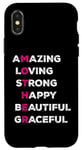 Coque pour iPhone X/XS Amazing Loving Strong Happy Beautiful Graceful Mom Mother
