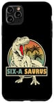 Coque pour iPhone 11 Pro Max Six-A Suarus Dino T-Rex Dinosaure assorti Famille
