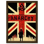 Doppelganger33 LTD Civil Unrest Punk Rioting UK Houses Parliament Riot Artwork Framed Wall Art Print A4
