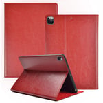 Suitable for Ipad pro11 inch 12.9 inch leather protective sleeve with pen slot-Passion Red 11 2020