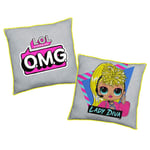 L.O.L Surprise. OMG Buzz Official Square Cushion Pillow | Officially Licensed Super Soft Two Sided Cushion Pillow | Perfect for Any Children’s Room Or Bedroom, Grey, 40 x 40cm, LOLBUZCU001UK
