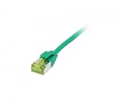 Patchkabel Rj45 Cat6a 500Mhz 10M Grön Uftp Slimline Rund D38mm Tpelszhsuperflex Awg32 Med Cat7 Råkabel Synergy 21