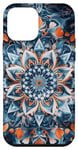 Coque pour iPhone 12 mini Illustration richly Mandala, mandala bleu, floral