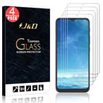 J&D Compatible for Motorola Moto G9 Play Glass Screen Protector (4-Pack), Not Full Coverage, Tempered Glass HD Clear Ballistic Glass Screen Protector for Moto G9 Play Glass Film