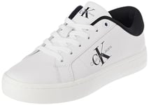 Calvin Klein Jeans Women CLASSIC CUPSOLE LOWLACEUP LTH WN, Bright White/Black, 41 EU