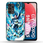 Cokitec Coque pour Samsung Galaxy A13 / A04S Manga Dragon Ball Vegeta Bleu Multicolore