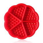 Waffle Maker, ZTSY Silicone Waffles Mould and Pancakes Mould - Non-stick Mini Heart Muffin Mould - Good for Slimming World Waffles and Breakfast Recipe, Red