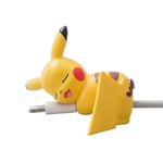 Tiny Sleepy Pikachu Cable Bites Protector, Cute Animal Chewers Cord Saver, Wrap Prevents Wire Breakage and Provides Strain Relief for iphone/iPad, Headphones, Mobile Phones, Adapters, USB