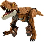 Mattel Jurassic World Jouet Fierce Changers Figurine 2 En 1 Tyrannosaure Transformable En Véhicule Tout-Terrain, Course-Poursuite Rugissante, 28 Étapes, Jouet Enfant, A Partir De 8 Ans, HPD38