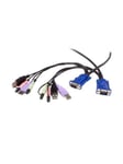 StarTech.com 2 Port USB VGA-kabel KVM-switch med ljud - KVM / ljud - 2 portar