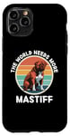 Coque pour iPhone 11 Pro Vintage Le monde a besoin de plus de Mastiff Dog Retro Mastiff Dog