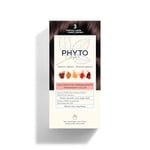 Phyto - Kit Coloration Permanente - 3 Châtain Foncé - Pigments Végétaux - Sans Ammoniaque - Experts Coloristes - Tenue Longue Durée - Couvre 100% des Cheveux Blancs