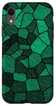 iPhone XR Green Aesthetic Kelly & Dark Forest Green Glass Illustration Case