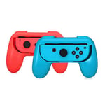 OSTENT 2 x Griffhalter Grip Kit für Nintendo Switch Joy-Con Controller Farbe Rot und Grün