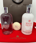MOLTON BROWN Sensual Hanaleni Bath Gel Body Lotion 300ml Soap Gift Set Bag