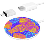 MUOOUM African Elephant Mandala Floral Fast Wireless Charger, Wireless Charging Pad 10W Unibody Fast Charging Pad Compatible for iPhone, airpods or any Qi enabled Smartphone