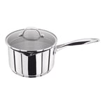 Stellar 7000 S706D Stainless Steel Draining Saucepan with Lid 18cm with 2.3L