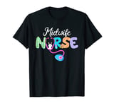 Midwife Nurse Plaid Egg Bunny Love Stethoscope RN Nurse Mom T-Shirt