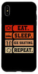 Coque pour iPhone XS Max Eat Sleep Patin à glace amusant pour motiver le patinage artistique