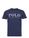 Custom Slim Fit Logo Jersey T-Shirt Tops T-shirts Short-sleeved Blue Polo Ralph Lauren