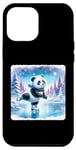 Coque pour iPhone 14 Plus Panda Patin à roulettes sur le lac gelé