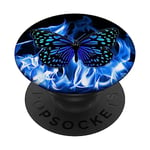 Blue Flame Butterfly PopSocket Fire Pop Socket Butterfly PopSockets Swappable PopGrip