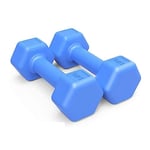 LILIS Weight Bench Adjustable Non-slip Dumbbells For Women 2 3 4 Kg Solid Cast Iron Hand Weights Dumbbell Portable For Yoga Fitness Lose Weight Push-up Stand (Color : Blue, Size : 2 kg x 2)