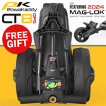 POWAKADDY 2024 CT8 GPS EXTENDED LITHIUM ELECTRIC GOLF TROLLEY +FREE TRAVEL COVER