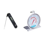 MasterChef Meat Thermometer Probe, Wireless Food Temperature Checker & KitchenCraft Oven Thermometer, Stainless Steel Over Thermometer