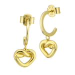 Bottega Boccadamo Earrings Heart knot Hoops Guld