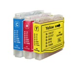 3 C/M/Y Ink Cartridges to replace Brother LC970 & LC1000 non-OEM /Compatible