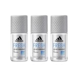 Adidas Men Fresh Roll-On Deodorant Antiperspirant Multi-Choice 50ml