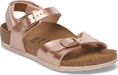 Birkenstock Kids' Rio As Kids BF Electric Metallic Copper, 35